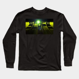 Space Design - Yellow Long Sleeve T-Shirt